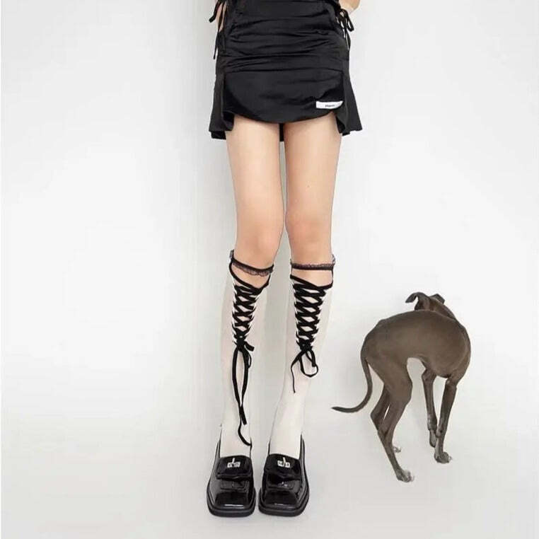Kawaii Goth Leg Tights Socks