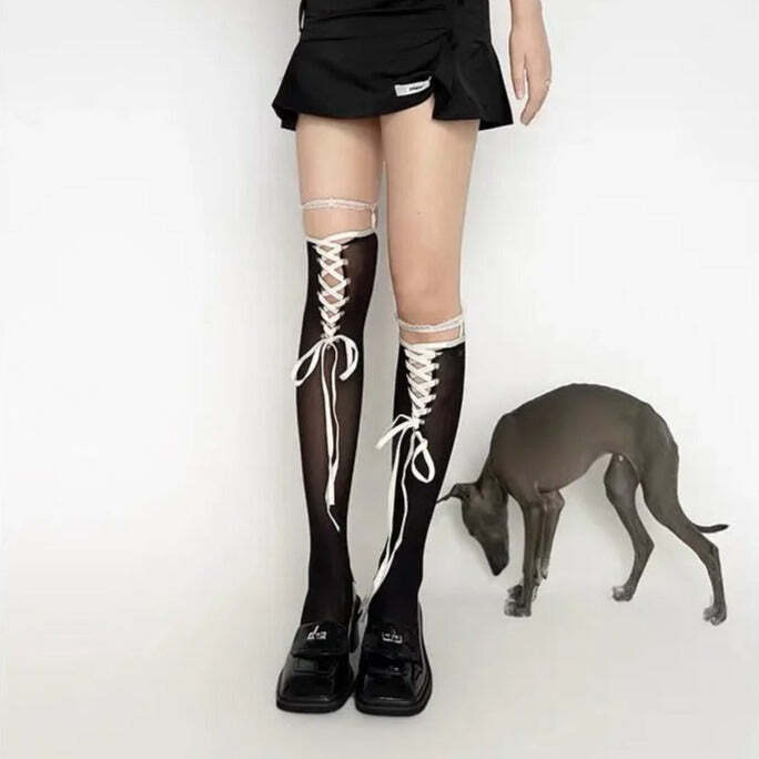 Kawaii Goth Leg Tights Socks