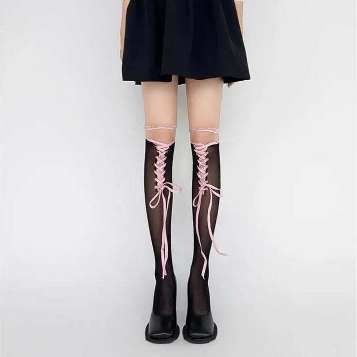 Kawaii Goth Leg Tights Socks